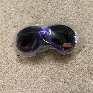 Motorcycle Ski Goggles Wind Eliminator Purple Cycling UV 400 Brand New